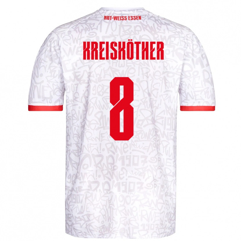 Danxen Herren Luiz-Simon Kreisköther #8 Weiß Rot Heimtrikot Trikot 2025/26 T-Shirt Schweiz