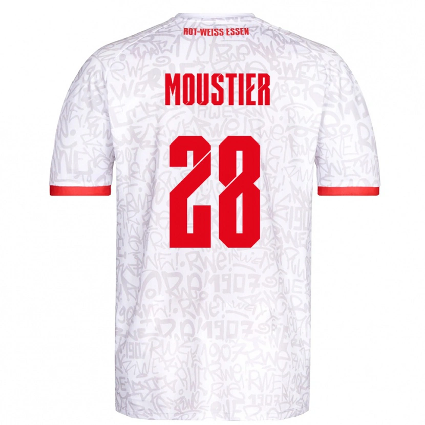 Danxen Herren Tom Moustier #28 Weiß Rot Heimtrikot Trikot 2025/26 T-Shirt Schweiz