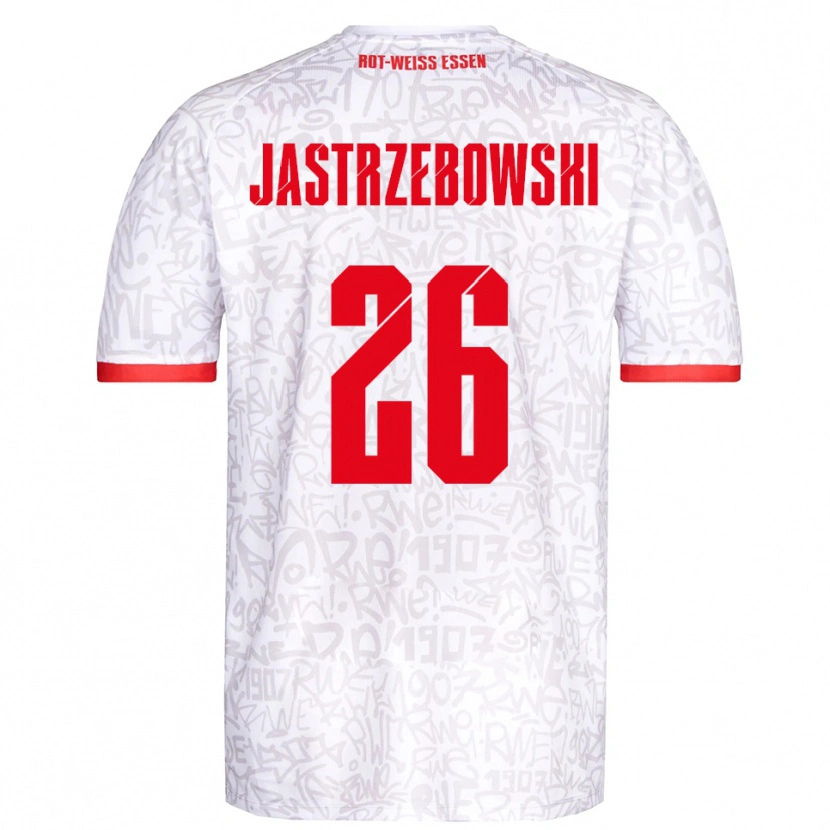 Danxen Herren Oliver Jastrzebowski #26 Weiß Rot Heimtrikot Trikot 2025/26 T-Shirt Schweiz