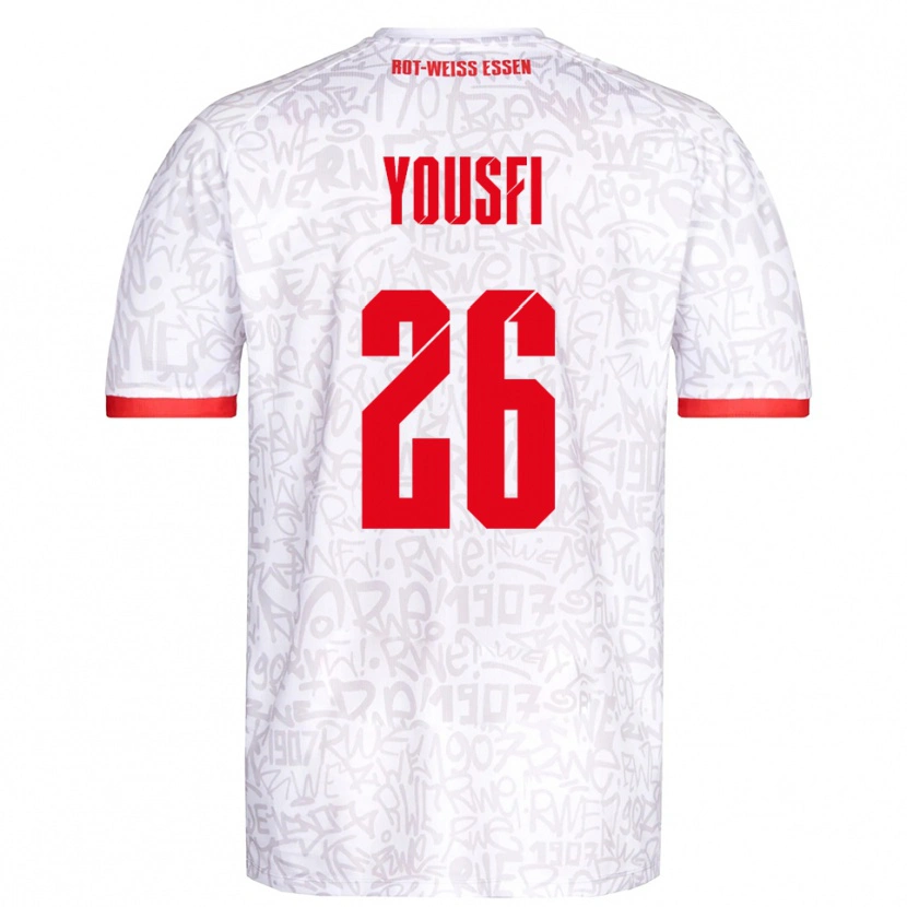 Danxen Herren Elias Yousfi #26 Weiß Rot Heimtrikot Trikot 2025/26 T-Shirt Schweiz