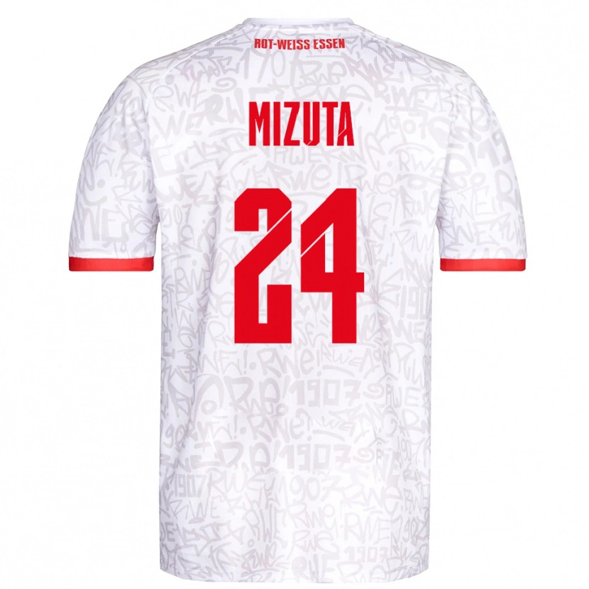 Danxen Herren Kaito Mizuta #24 Weiß Rot Heimtrikot Trikot 2025/26 T-Shirt Schweiz