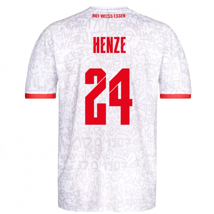 Danxen Herren Brandon-Louis Henze #24 Weiß Rot Heimtrikot Trikot 2025/26 T-Shirt Schweiz