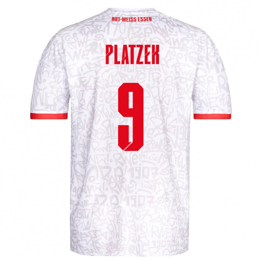 Danxen Herren Marcel Platzek #9 Weiß Rot Heimtrikot Trikot 2025/26 T-Shirt Schweiz