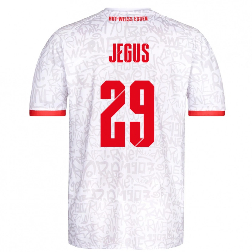 Danxen Herren Leonard Jegus #29 Weiß Rot Heimtrikot Trikot 2025/26 T-Shirt Schweiz