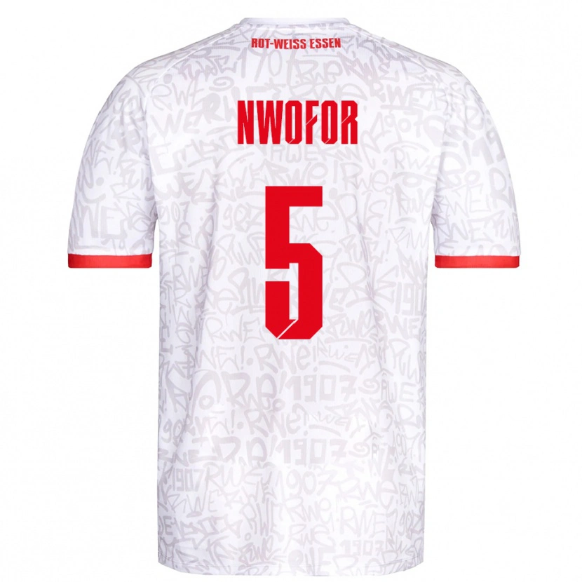 Danxen Herren Jamie Nwofor #5 Weiß Rot Heimtrikot Trikot 2025/26 T-Shirt Schweiz