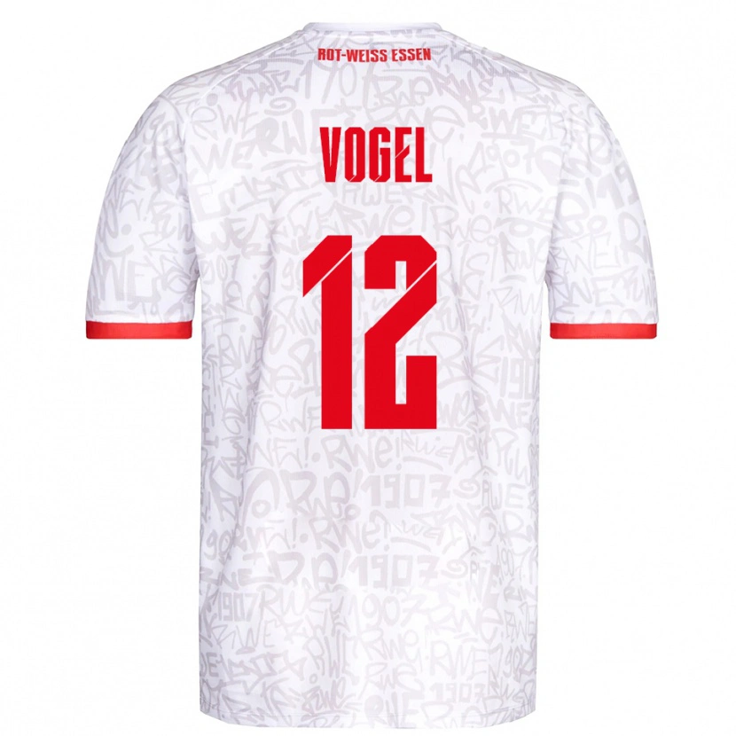 Danxen Herren Colin Vogel #12 Weiß Rot Heimtrikot Trikot 2025/26 T-Shirt Schweiz