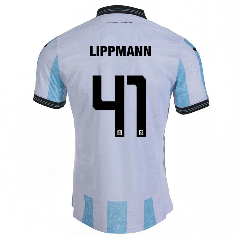 Danxen Herren Clemens Lippmann #41 Weiß Himmelblau Heimtrikot Trikot 2025/26 T-Shirt Schweiz