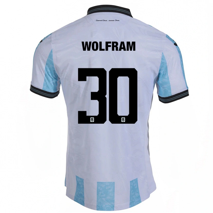 Danxen Herren Maximilian Wolfram #30 Weiß Himmelblau Heimtrikot Trikot 2025/26 T-Shirt Schweiz