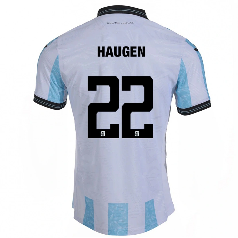 Danxen Herren Sigurd Haugen #22 Weiß Himmelblau Heimtrikot Trikot 2025/26 T-Shirt Schweiz