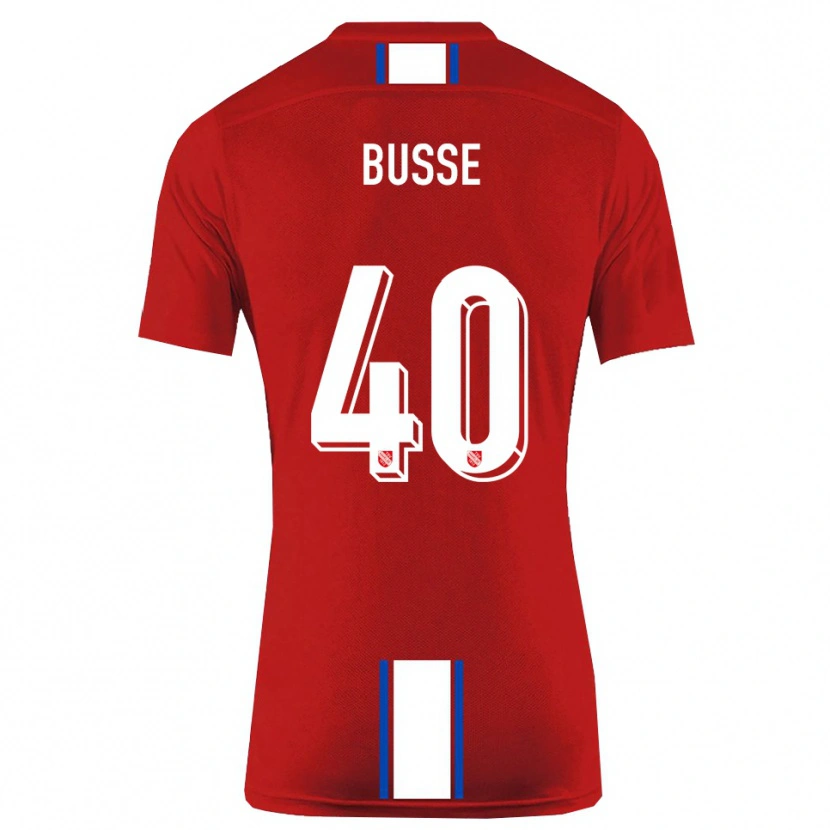 Danxen Herren Jonah Busse #40 Rot Weiß Heimtrikot Trikot 2025/26 T-Shirt Schweiz