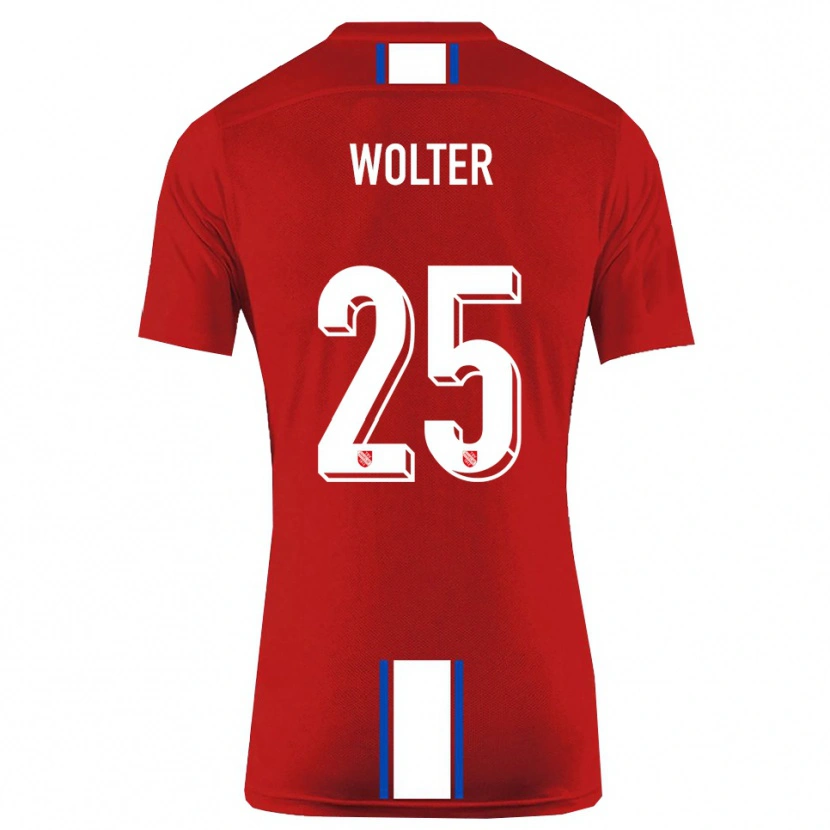Danxen Herren Fynn Wolter #25 Rot Weiß Heimtrikot Trikot 2025/26 T-Shirt Schweiz