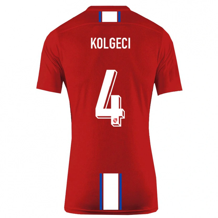 Danxen Herren Besfort Kolgeci #4 Rot Weiß Heimtrikot Trikot 2025/26 T-Shirt Schweiz