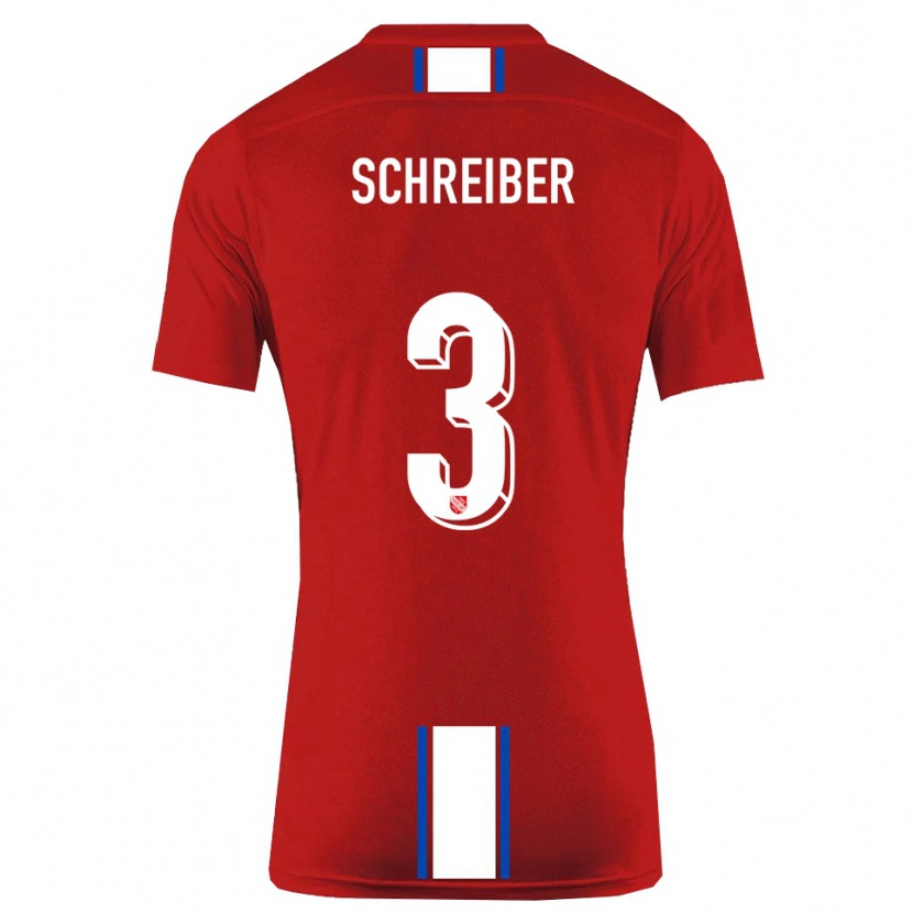 Danxen Herren David Schreiber #3 Rot Weiß Heimtrikot Trikot 2025/26 T-Shirt Schweiz