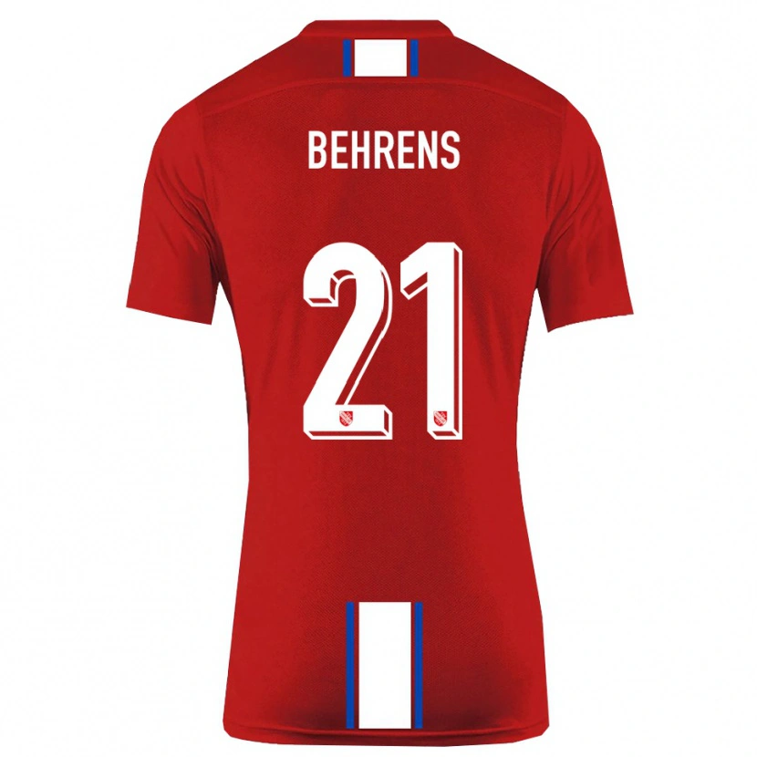 Danxen Herren Irichad Behrens #21 Rot Weiß Heimtrikot Trikot 2025/26 T-Shirt Schweiz