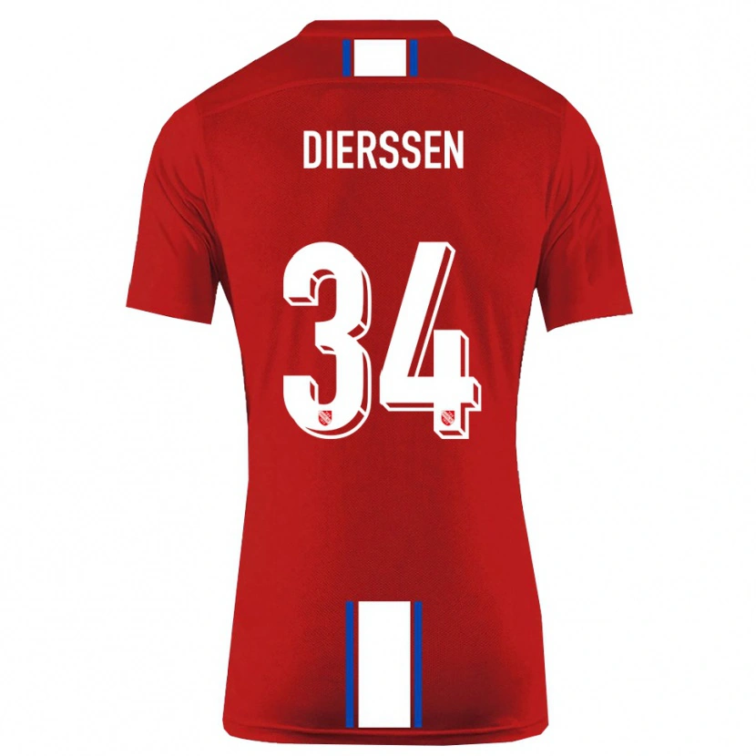 Danxen Herren Tim Dierßen #34 Rot Weiß Heimtrikot Trikot 2025/26 T-Shirt Schweiz