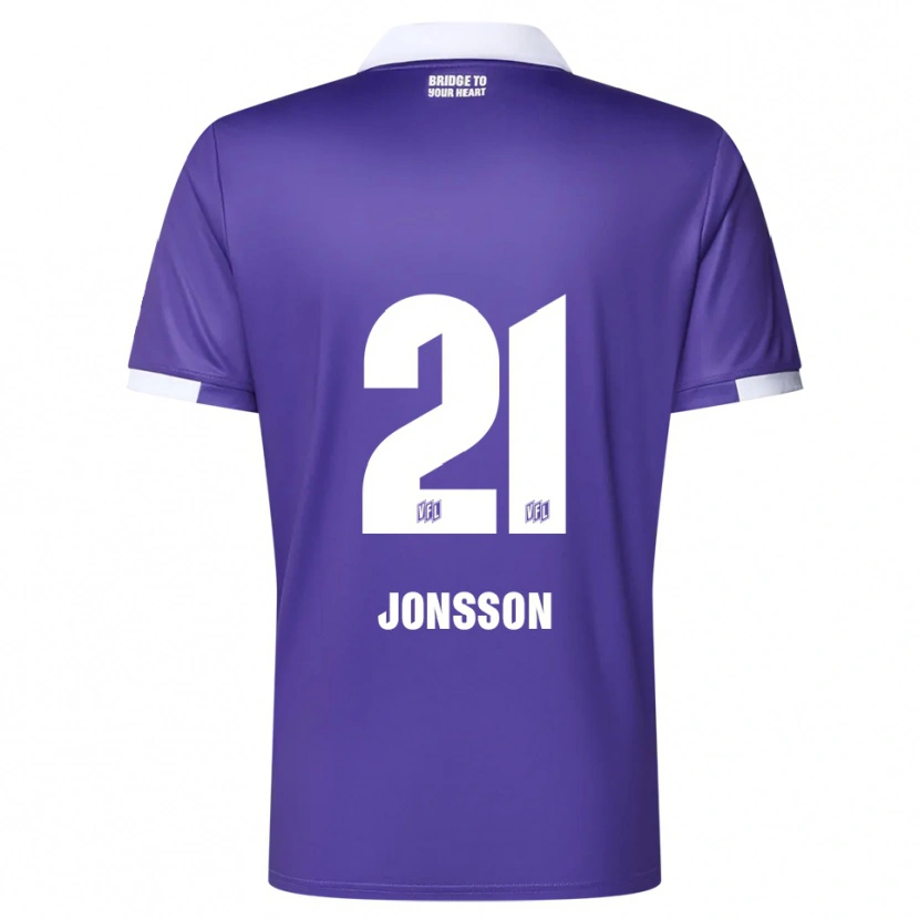 Danxen Herren Lukas Jonsson #21 Lila Weiß Heimtrikot Trikot 2025/26 T-Shirt Schweiz