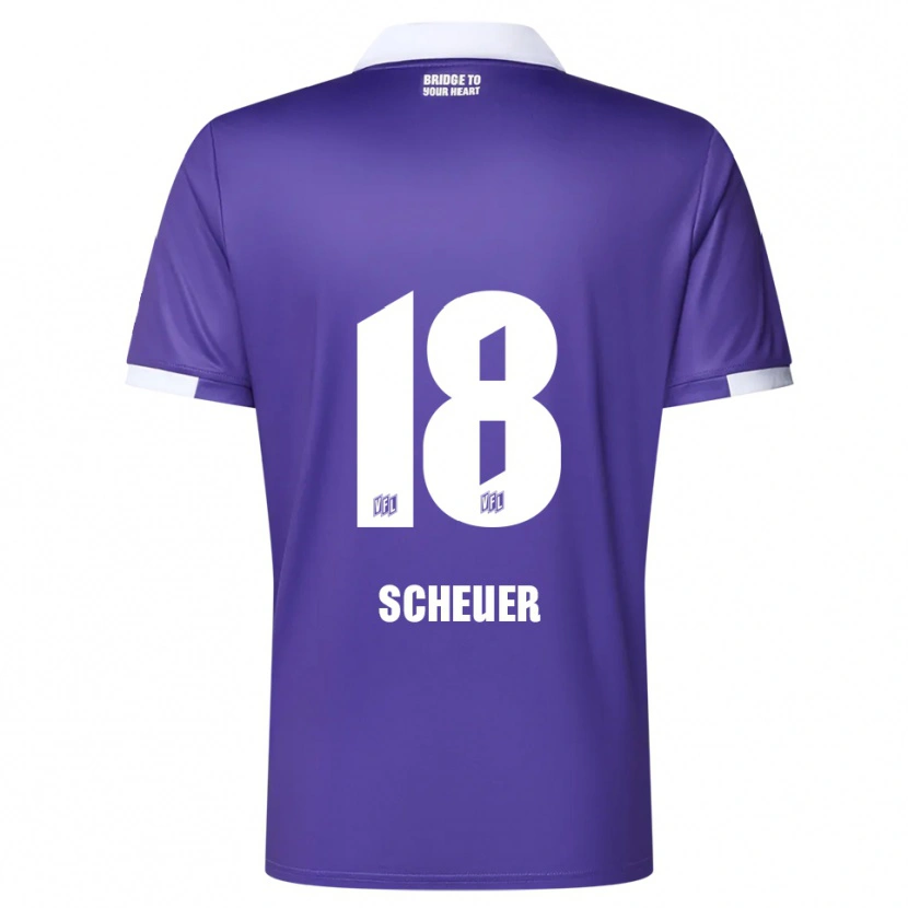 Danxen Herren Nevio Scheuer #18 Lila Weiß Heimtrikot Trikot 2025/26 T-Shirt Schweiz