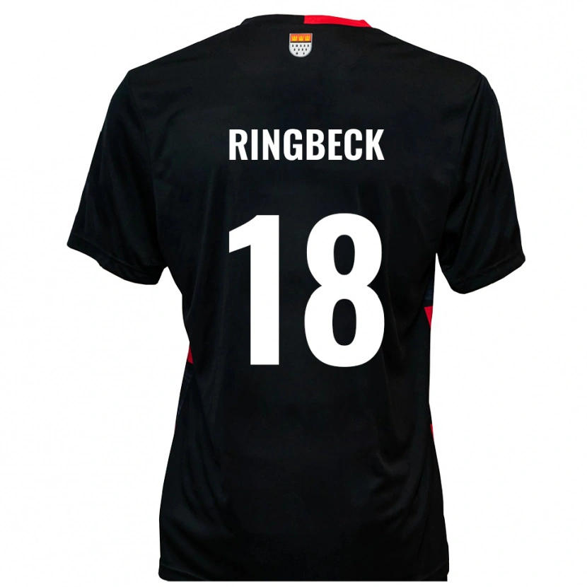Danxen Herren Noah Ringbeck #18 Schwarz Rot Heimtrikot Trikot 2025/26 T-Shirt Schweiz