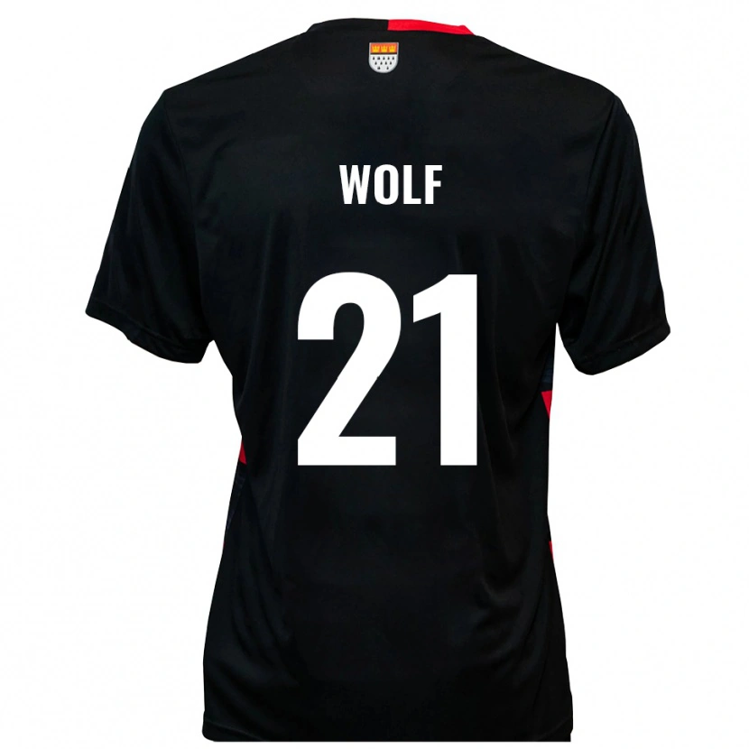 Danxen Herren Lucas Wolf #21 Schwarz Rot Heimtrikot Trikot 2025/26 T-Shirt Schweiz
