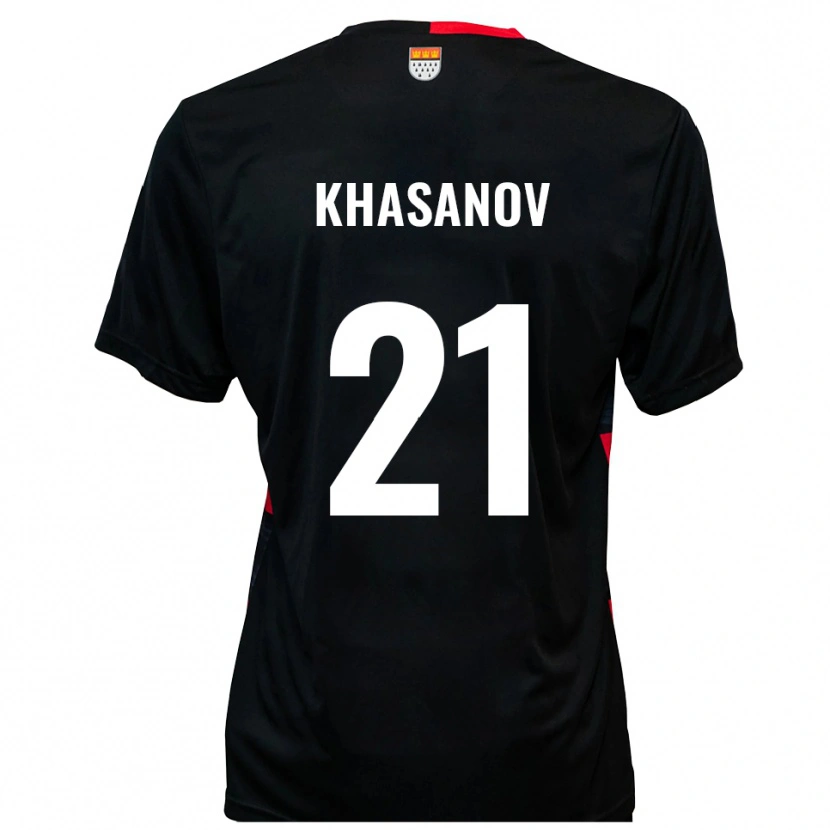 Danxen Herren Denys Khasanov #21 Schwarz Rot Heimtrikot Trikot 2025/26 T-Shirt Schweiz