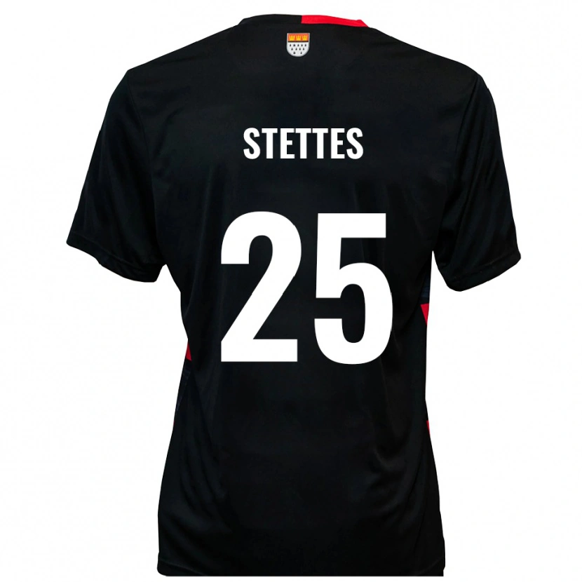 Danxen Herren Severin Stettes #25 Schwarz Rot Heimtrikot Trikot 2025/26 T-Shirt Schweiz