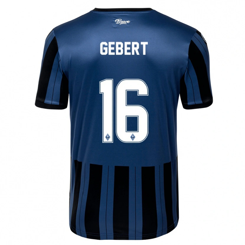 Danxen Herren Nevio Gebert #16 Blau Grau Schwarz Heimtrikot Trikot 2025/26 T-Shirt Schweiz