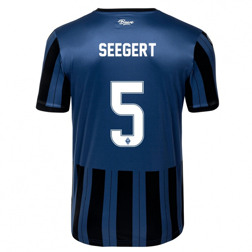 Danxen Herren Marcel Seegert #5 Blau Grau Schwarz Heimtrikot Trikot 2025/26 T-Shirt Schweiz