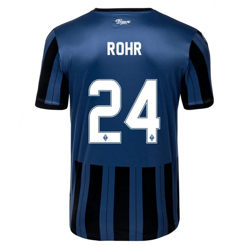Danxen Herren Elijah Rohr #24 Blau Grau Schwarz Heimtrikot Trikot 2025/26 T-Shirt Schweiz