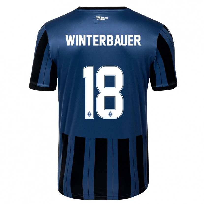Danxen Herren Jan Winterbauer #18 Blau Grau Schwarz Heimtrikot Trikot 2025/26 T-Shirt Schweiz