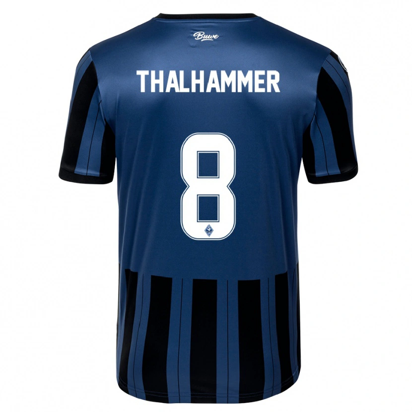 Danxen Herren Maximilian Thalhammer #8 Blau Grau Schwarz Heimtrikot Trikot 2025/26 T-Shirt Schweiz