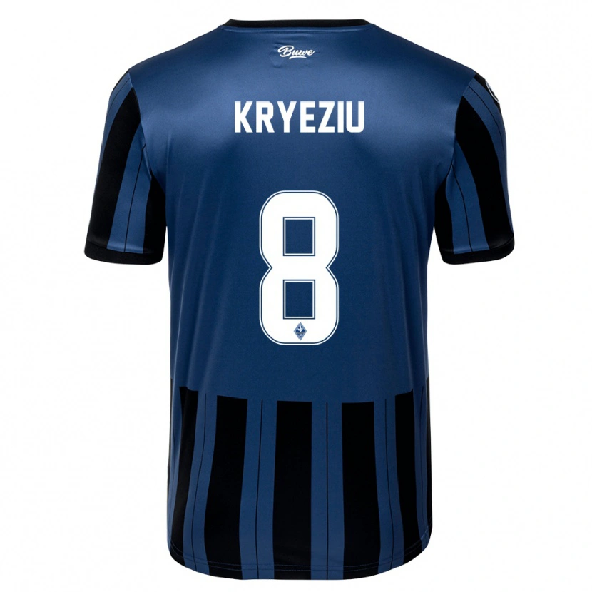 Danxen Herren Denis Kryeziu #8 Blau Grau Schwarz Heimtrikot Trikot 2025/26 T-Shirt Schweiz