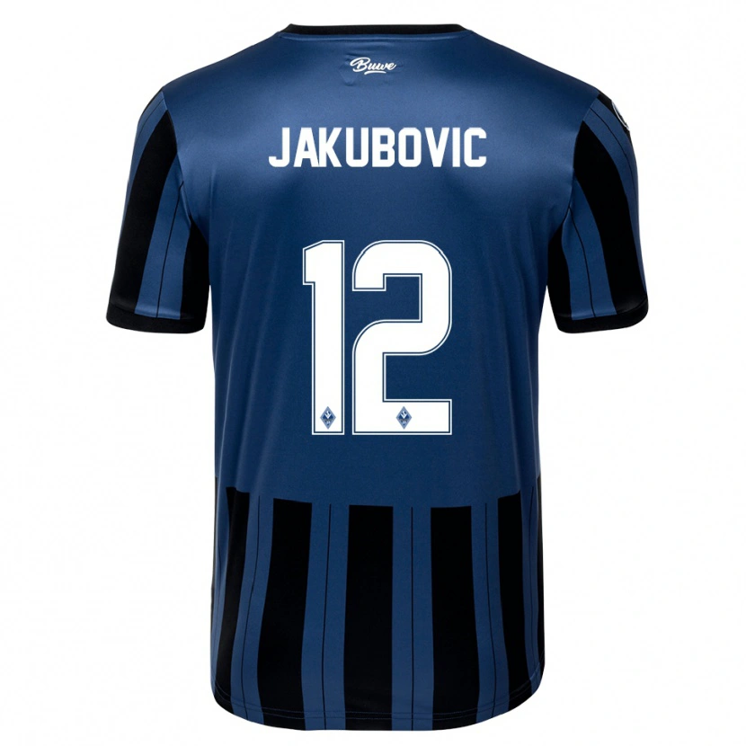 Danxen Herren Harun Jakubovic #12 Blau Grau Schwarz Heimtrikot Trikot 2025/26 T-Shirt Schweiz