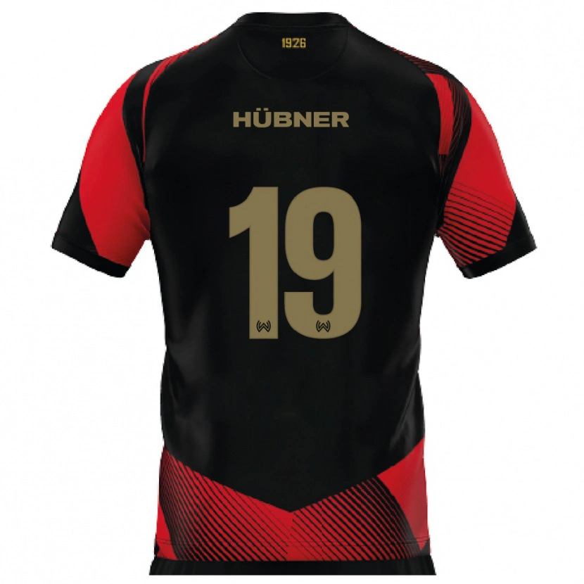 Danxen Herren Florian Hübner #19 Schwarz Rot Heimtrikot Trikot 2025/26 T-Shirt Schweiz