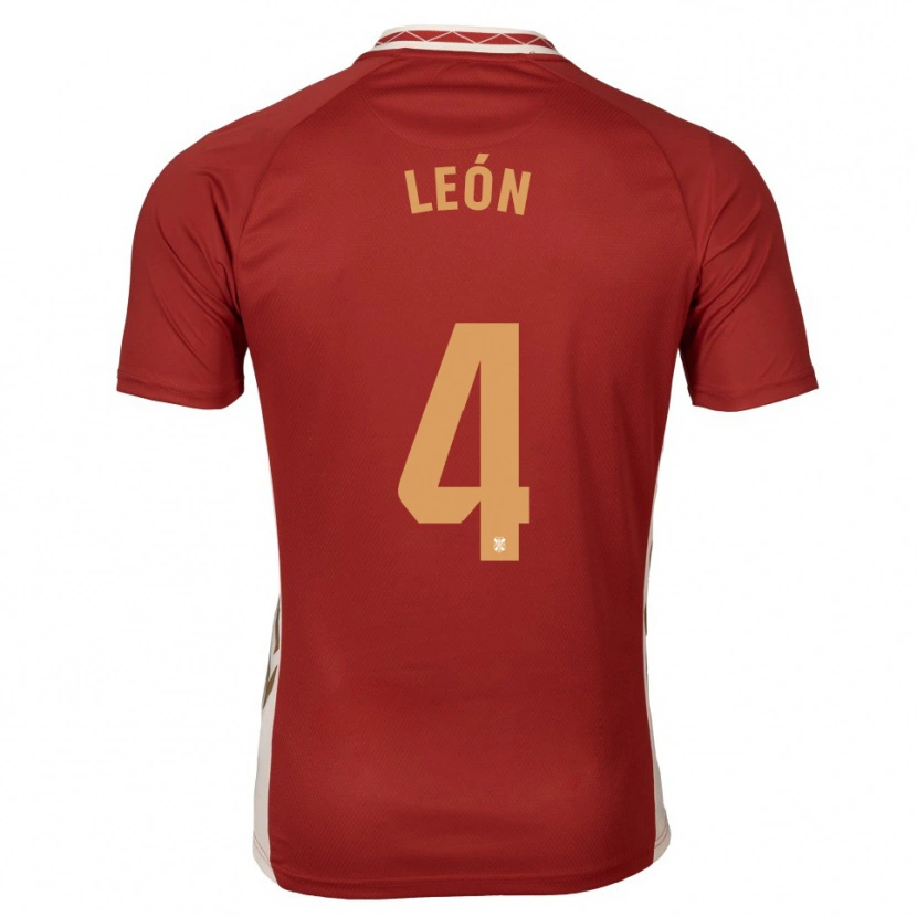 Danxen Herren José León #4 Burgunder Gold Auswärtstrikot Trikot 2025/26 T-Shirt Schweiz