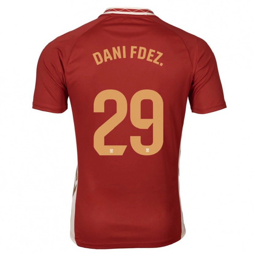 Danxen Herren Dani Fernández #29 Burgunder Gold Auswärtstrikot Trikot 2025/26 T-Shirt Schweiz