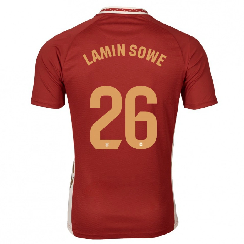 Danxen Herren Ba Lamin Sowe #26 Burgunder Gold Auswärtstrikot Trikot 2025/26 T-Shirt Schweiz