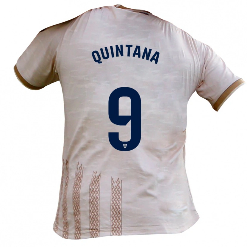 Danxen Herren Nacho Quintana #9 Cremeweiß Braun Auswärtstrikot Trikot 2025/26 T-Shirt Schweiz