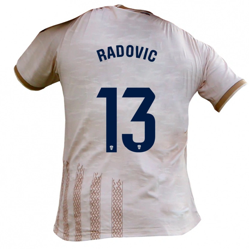 Danxen Herren Danilo Radovic #13 Cremeweiß Braun Auswärtstrikot Trikot 2025/26 T-Shirt Schweiz