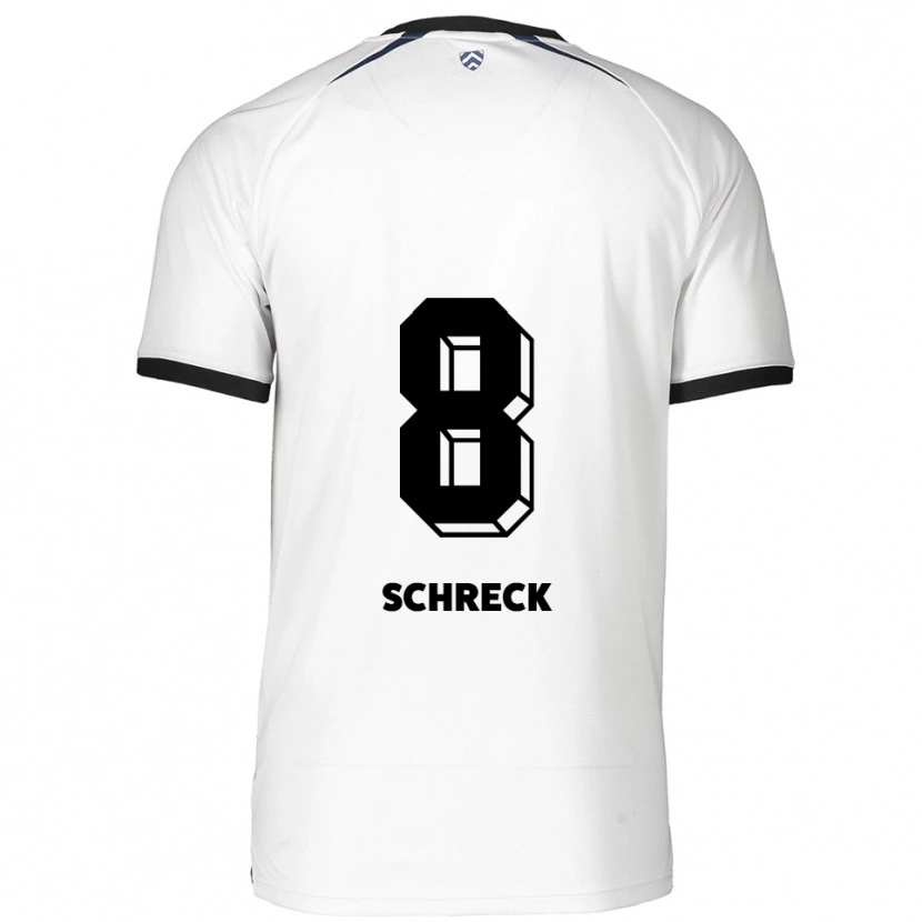 Danxen Herren Sam Schreck #8 Weiß Schwarz Auswärtstrikot Trikot 2025/26 T-Shirt Schweiz