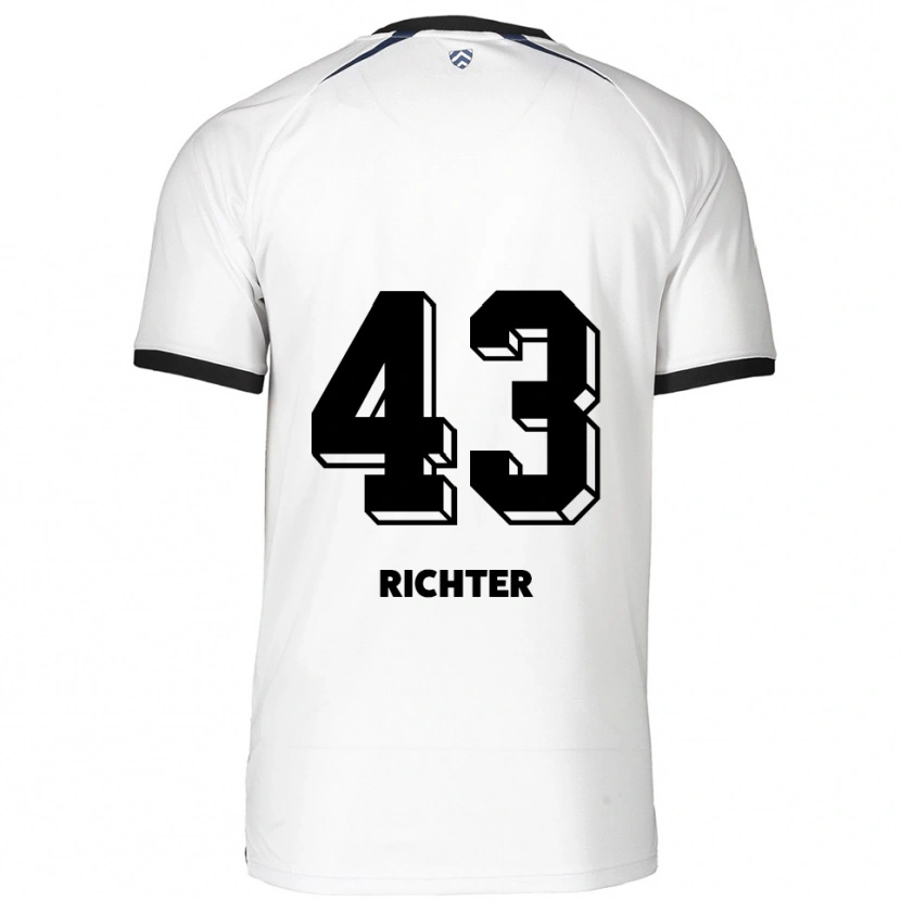 Danxen Herren Daniel Richter #43 Weiß Schwarz Auswärtstrikot Trikot 2025/26 T-Shirt Schweiz