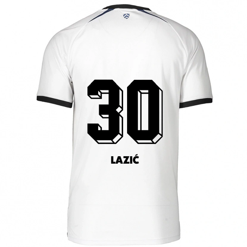Danxen Herren Kristina Lazić #30 Weiß Schwarz Auswärtstrikot Trikot 2025/26 T-Shirt Schweiz