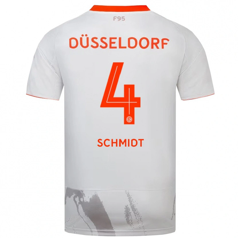 Danxen Herren Kenneth Schmidt #4 Weiß Orange Auswärtstrikot Trikot 2025/26 T-Shirt Schweiz