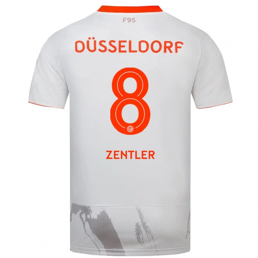 Danxen Herren Marius Zentler #8 Weiß Orange Auswärtstrikot Trikot 2025/26 T-Shirt Schweiz