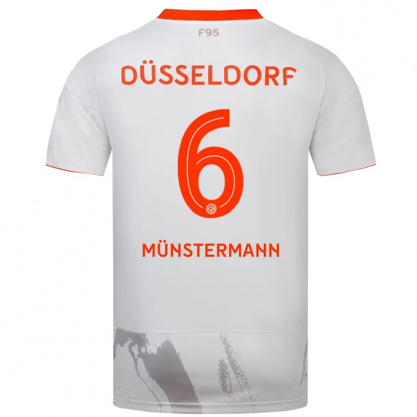 Danxen Herren Paul Münstermann #6 Weiß Orange Auswärtstrikot Trikot 2025/26 T-Shirt Schweiz