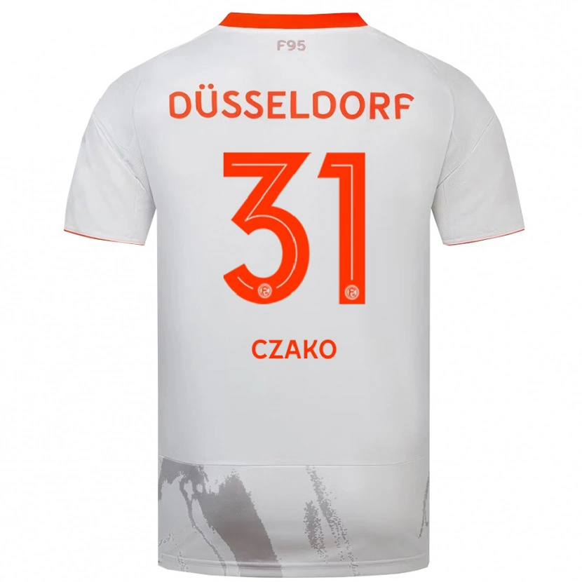 Danxen Herren Milán Czakó #31 Weiß Orange Auswärtstrikot Trikot 2025/26 T-Shirt Schweiz