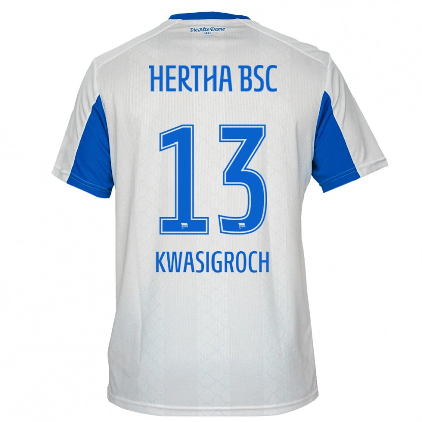 Danxen Herren Robert Kwasigroch #13 Weiß Blau Auswärtstrikot Trikot 2025/26 T-Shirt Schweiz