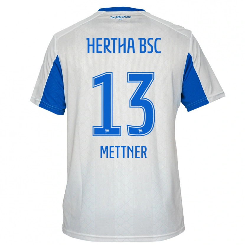 Danxen Herren Ella Mettner #13 Weiß Blau Auswärtstrikot Trikot 2025/26 T-Shirt Schweiz