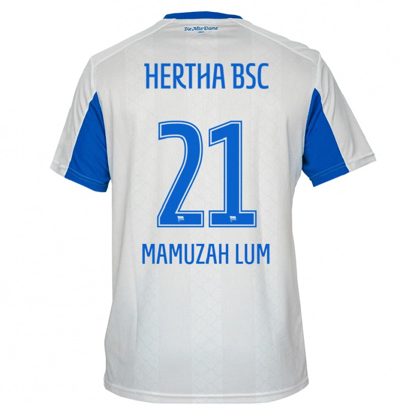 Danxen Herren Boris Mamuzah Lum #21 Weiß Blau Auswärtstrikot Trikot 2025/26 T-Shirt Schweiz