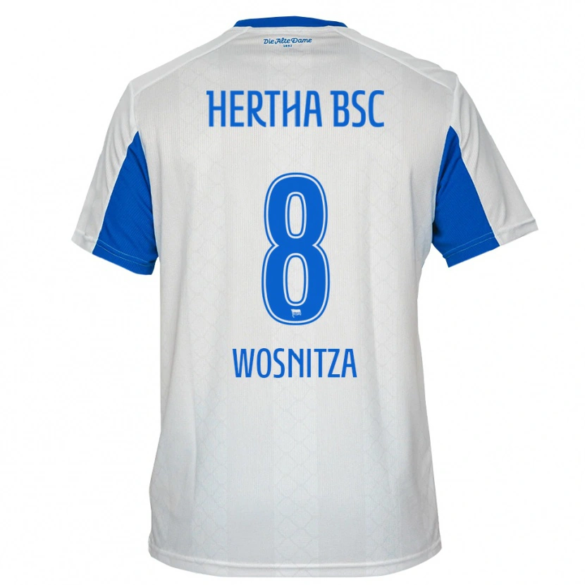 Danxen Herren Noah Wosnitza #8 Weiß Blau Auswärtstrikot Trikot 2025/26 T-Shirt Schweiz