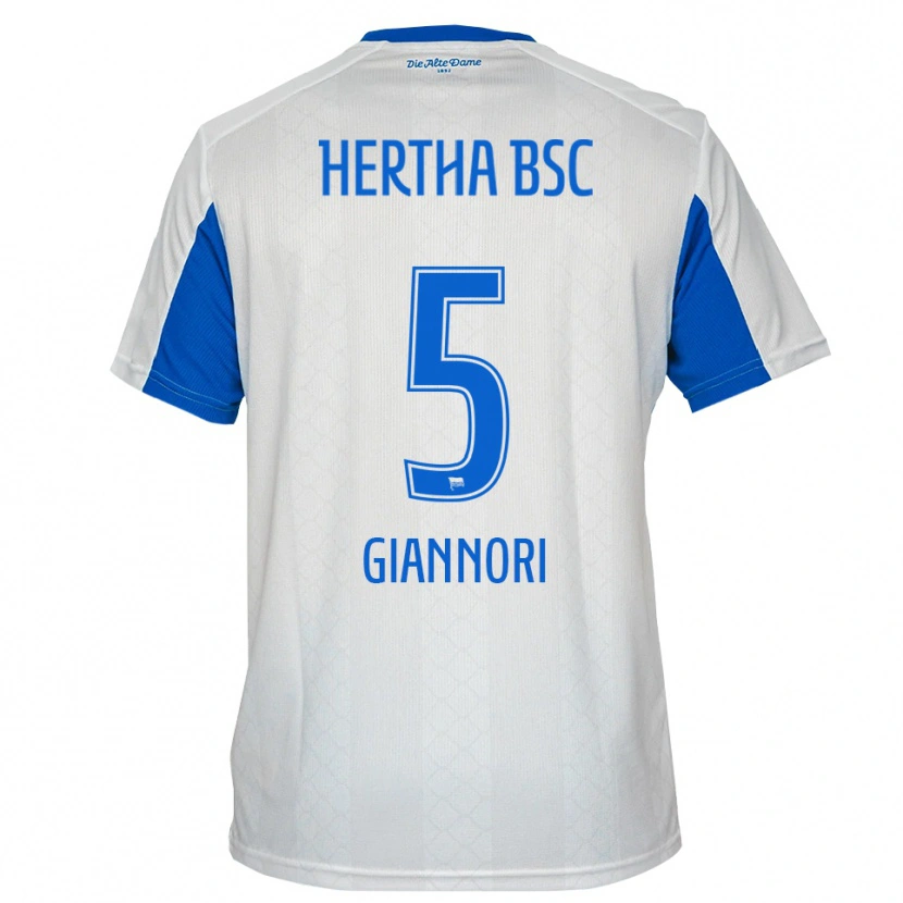 Danxen Herren Nora Giannori #5 Weiß Blau Auswärtstrikot Trikot 2025/26 T-Shirt Schweiz
